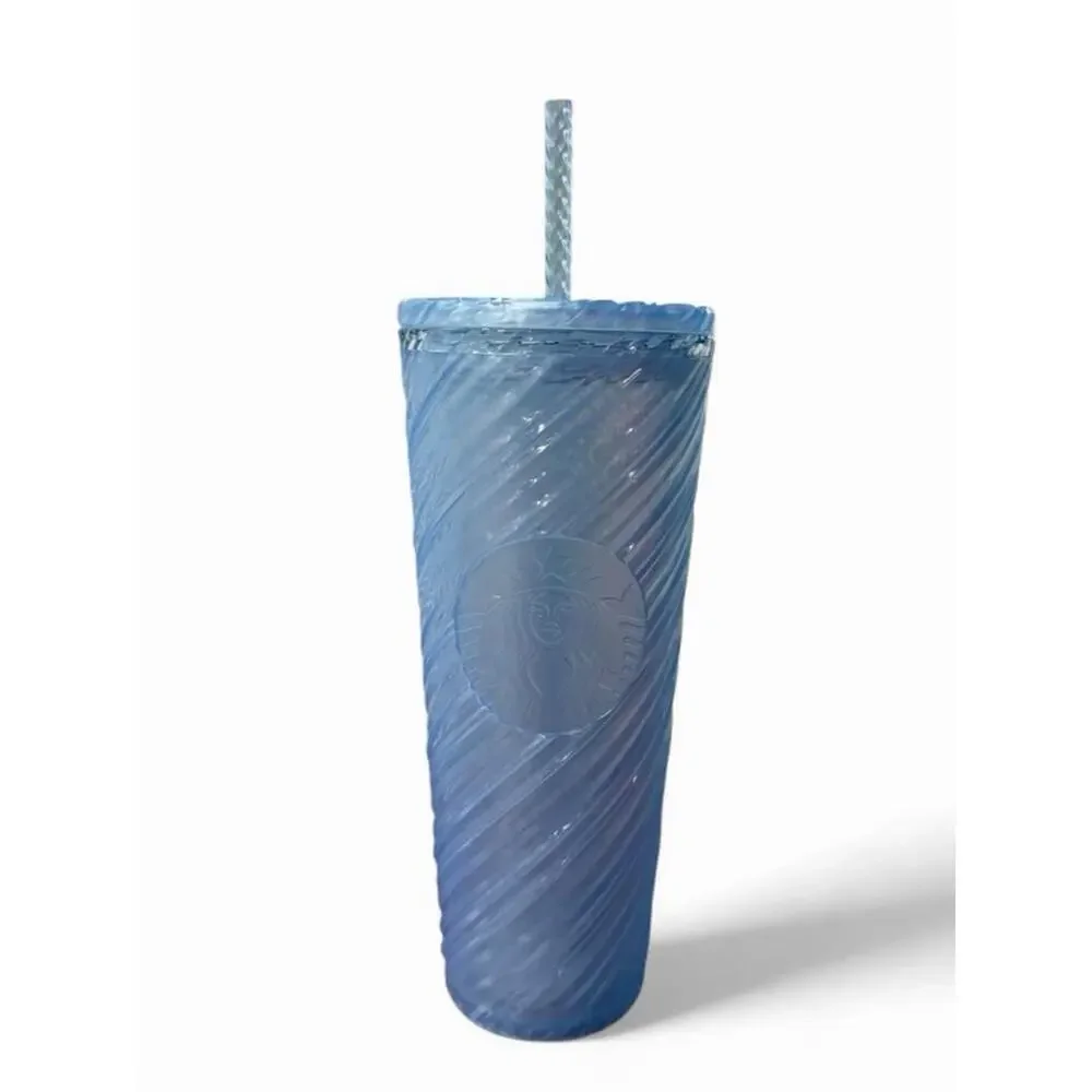 Starbucks Summer 2024 Light Blue Swirl Venti 24oz Cold Cup, New